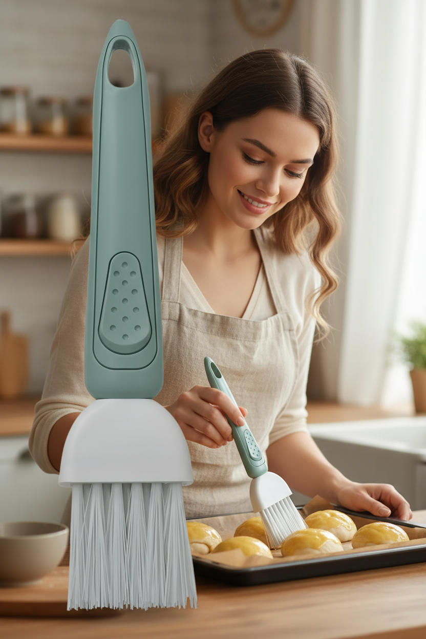 Yumurta Fırçası 18 CM Mutfak Yağlama Sos Sürme Fırçası Pasta Hamur Fırçası 722285