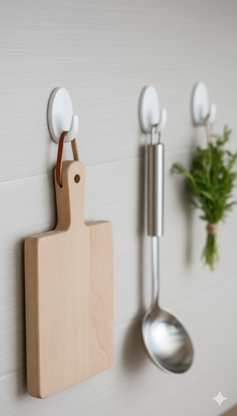 Mini Kendinden Yapışkanlı Duvar Askısı – 5.5 x 3.2 cm | İz Bırakmaz, Güçlü Tutuş 722286