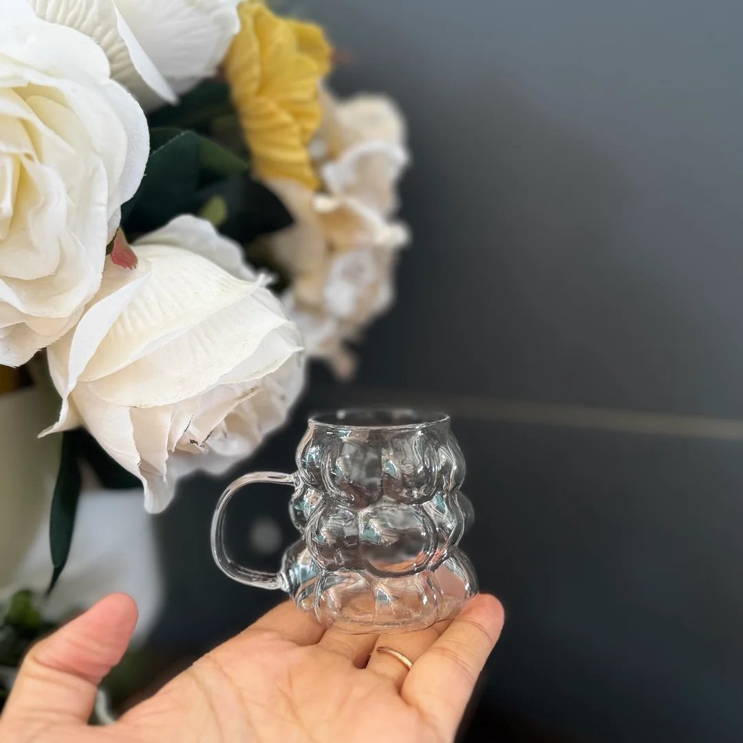 Mini Bubble Espresso & Shot Bardak Borosilikat Cam  – 6'li Set (6x5 cm) 722288