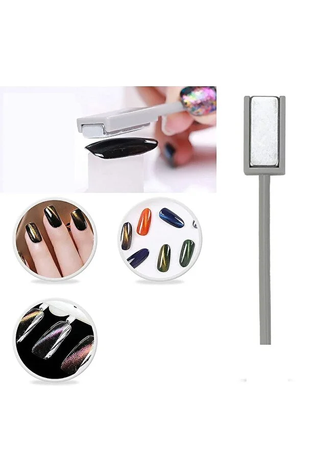 Cat Eyes Tırnak Mıknatısı – 3D Efektli Manyetik Takma Tırnak Sanatı İçin Profesyonel Set 718774