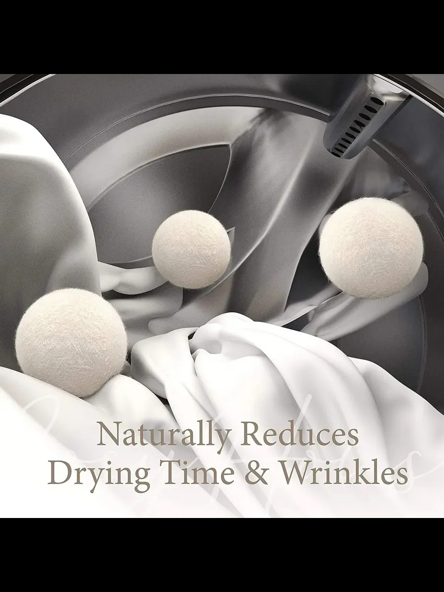 3’lü Kurutma Makina Topu – Merinos Yün Kurutma Topları Doğal Yumuşatıcı, Kırışık Önleyici, Enerji Tasarruflu 722296