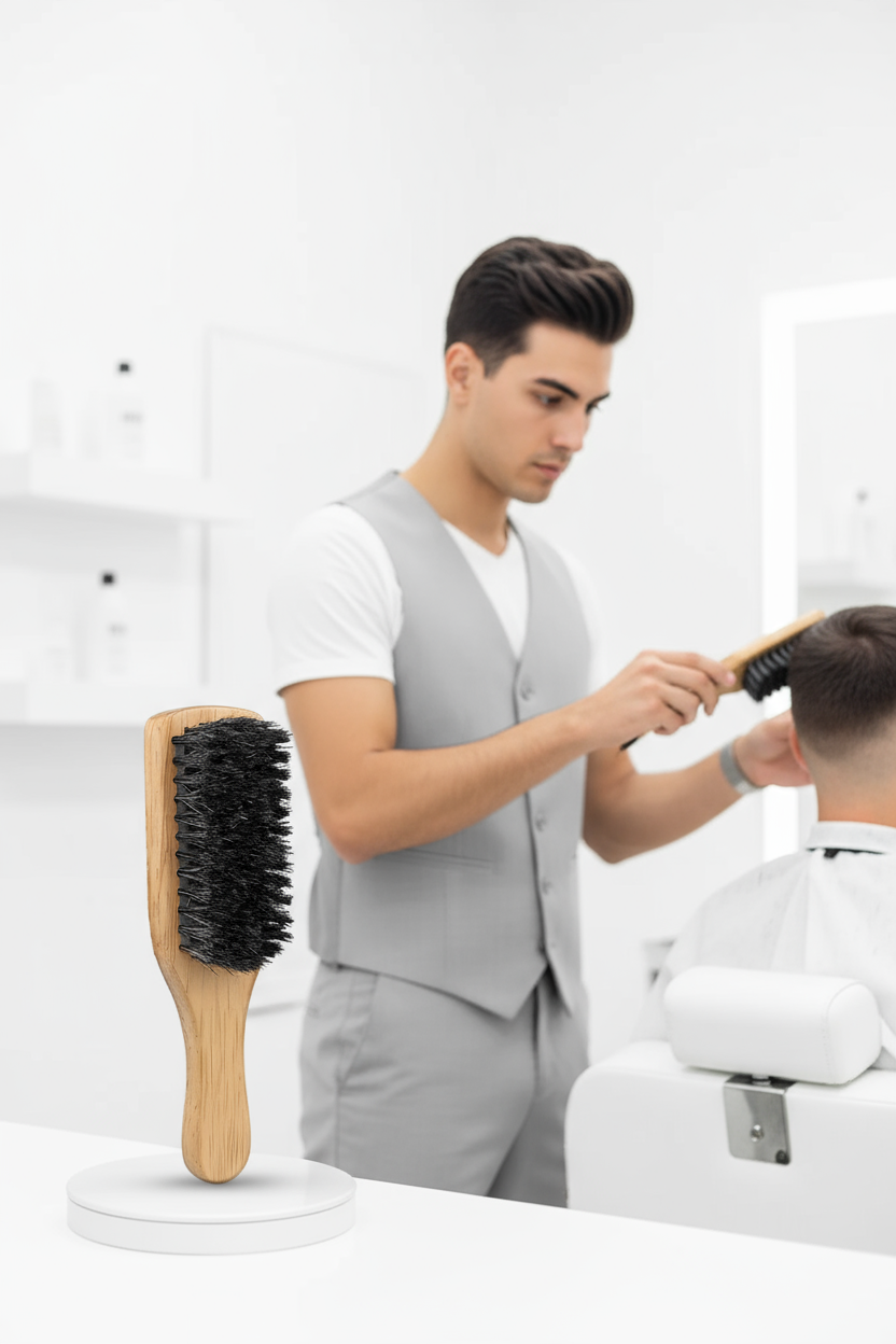 Ahşap Fade Fırça – Berberler İçin Sıfır Kesim ve Makine Temizleme Fırçası 722308