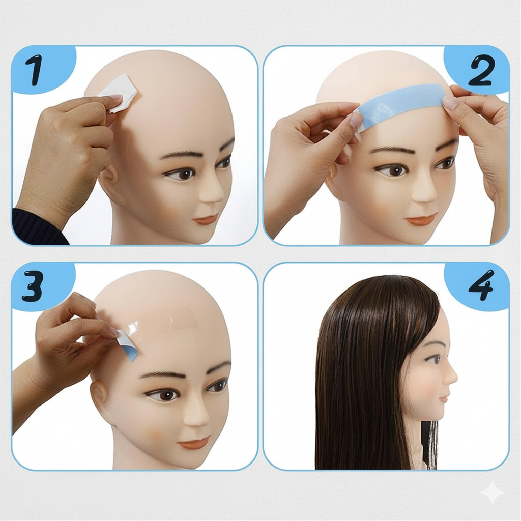 Protez Saç Bandı - 2-4 Haftalık Peruk Bandı Walker Tape Lace Front 1cmx2.75  metre 722310