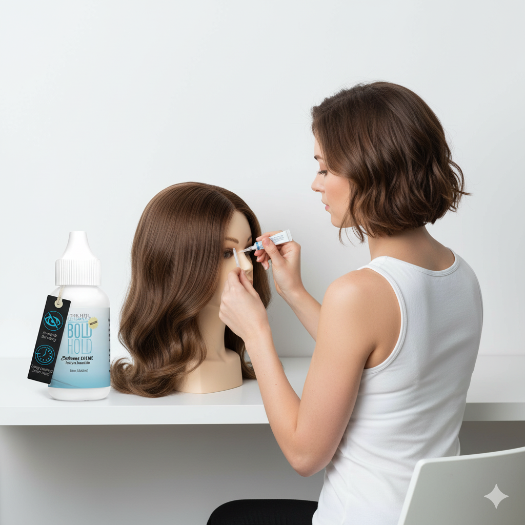 3 lü Protez Saç Yapıştırıcı - Peruk ve Keratin Kaynak Saç İçin Görünmez ve Uzun Süreli Yapıştırıcı  Bold Hold 722312