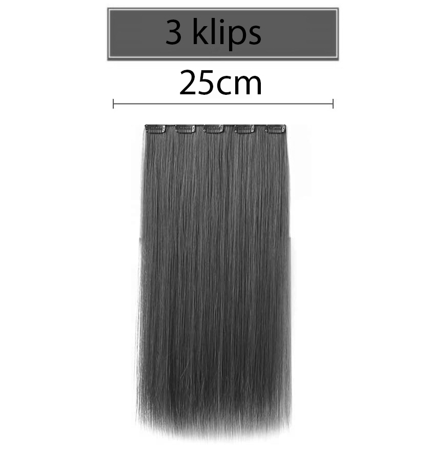 Doğal Görünümlü Düz Siyah Sentetik Kaynak Saç – RENK KOD:#27  Kolay Tak Çıkar, Işıltılı Etki! 722316