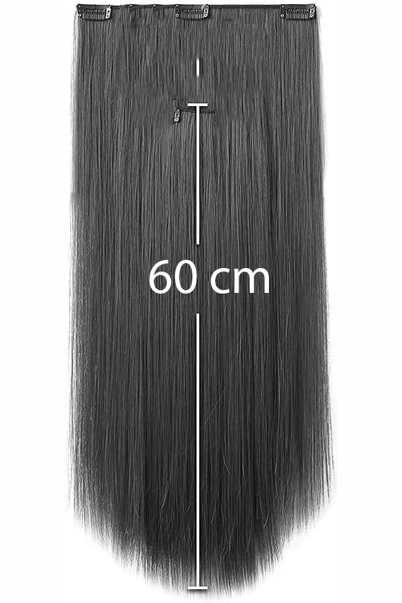 Doğal Görünümlü Düz Siyah Sentetik Kaynak Saç – RENK KOD:#27  Kolay Tak Çıkar, Işıltılı Etki! 722316