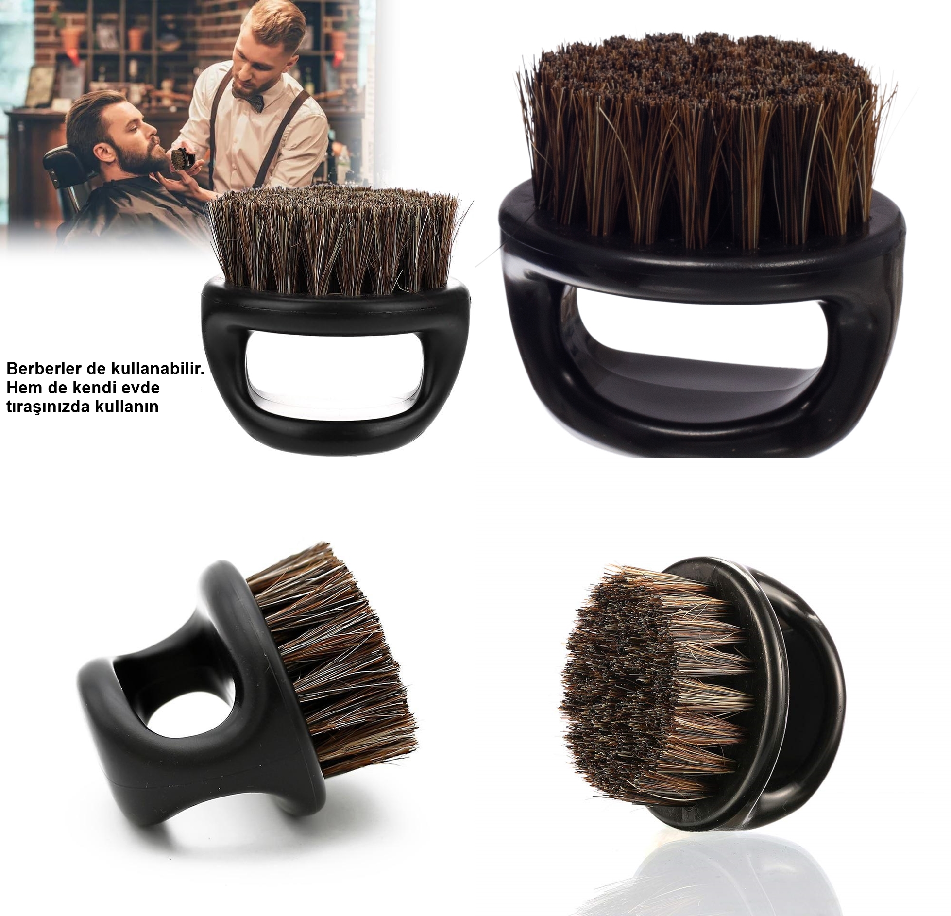 At Kılı Fade Fırça – Berberler İçin Sıfır Kesim ve Makine Temizleme Fırçası 719844