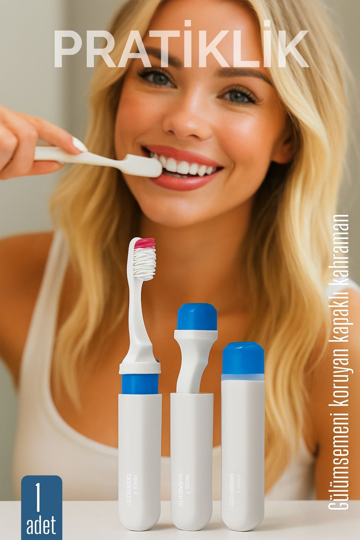 Kapaklı Diş Fırçası - Seyahat Kapaklı Diş Fırçası - Hijyenik Koruma, Pratik ve Kompakt Model 