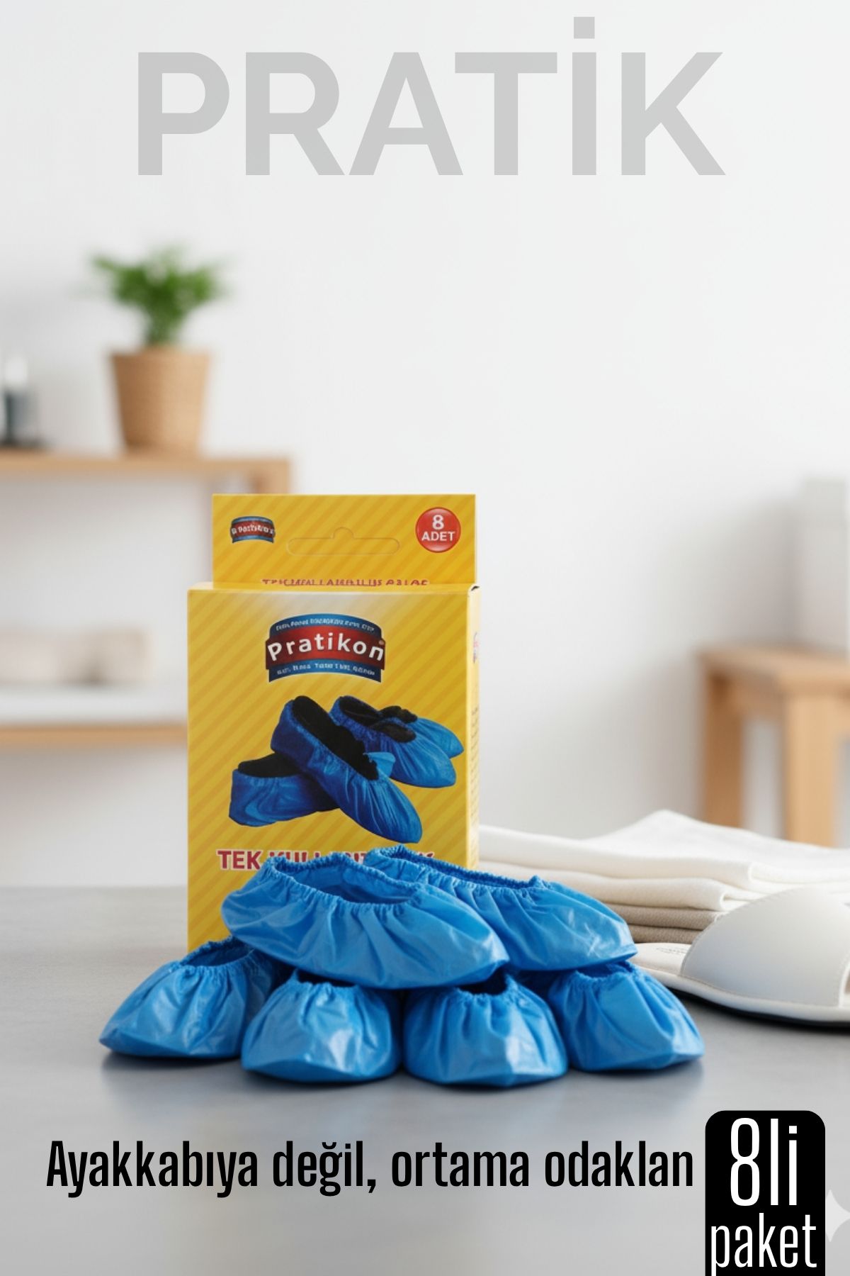 8 li KUTULU Pratik Galoş  Tek Kullanımlık Ayakkabı Kılıfı – Hijyenik ve Pratik Koruma 