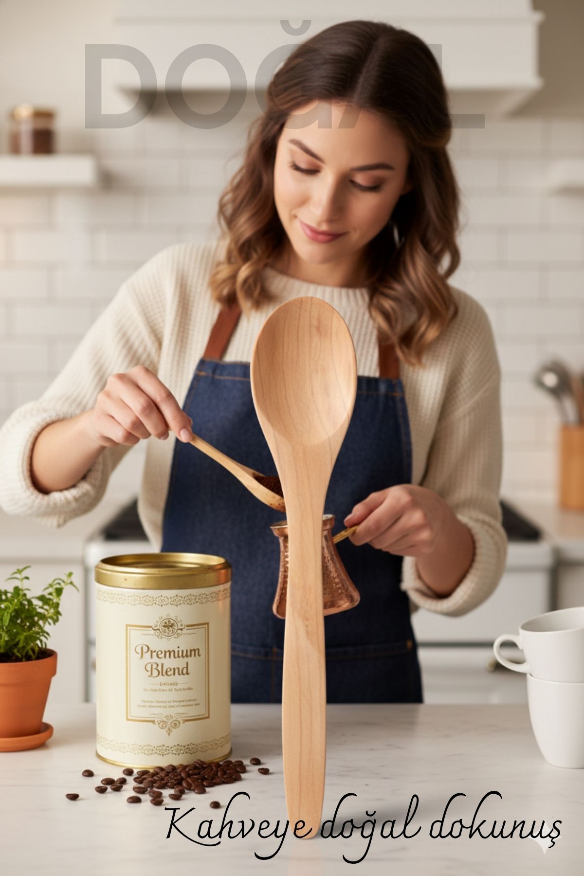 Doğal Gürgen Kahve Kaşığı – 13 cm, Mini Boy, Şık ve Pratik Mutfak Yardımcısı 