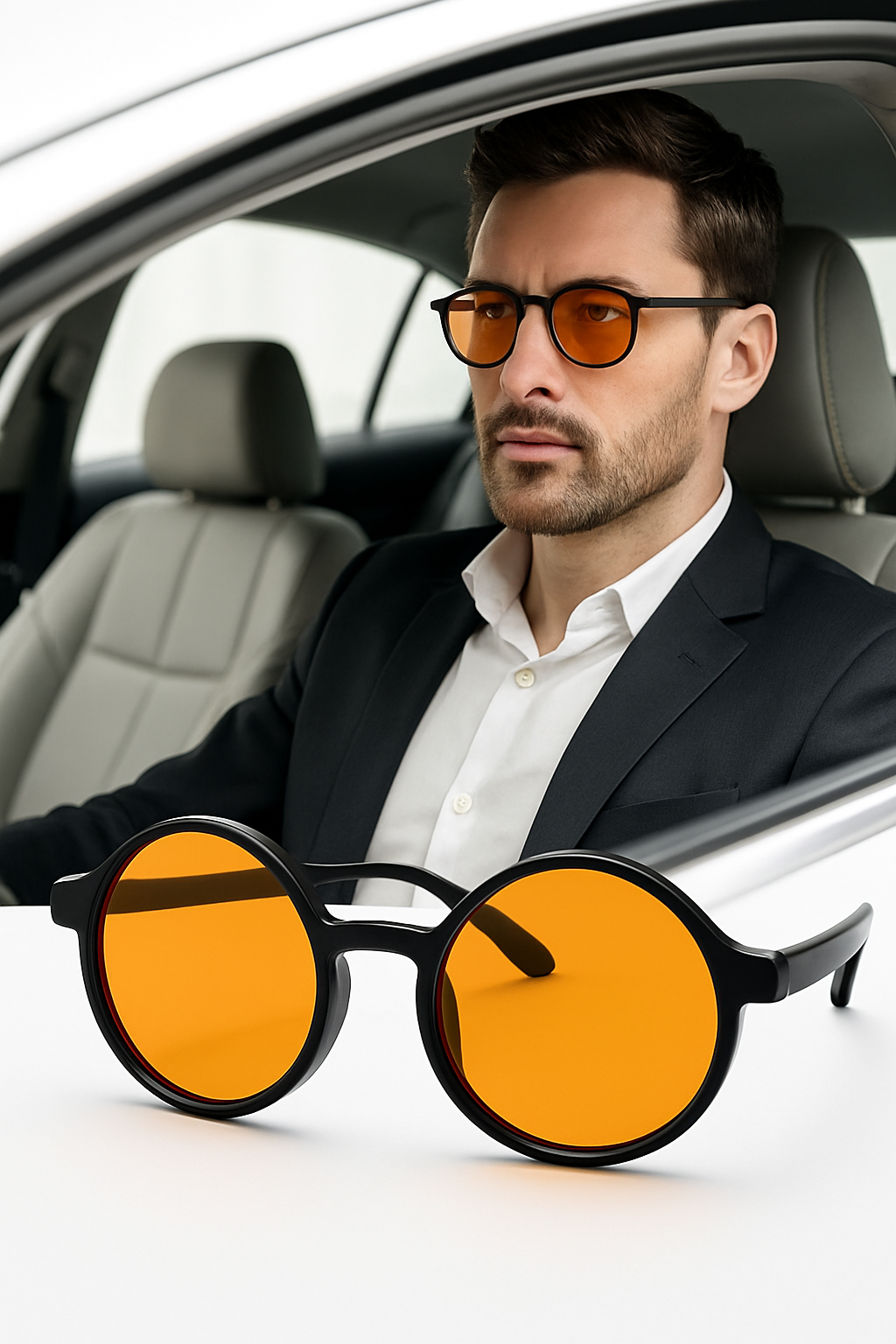 Parlama Önleyici Gece Sürüş Görüş Gözlüğü Sis Far Işık Önleyici Anti-Fog Gözlük 722324