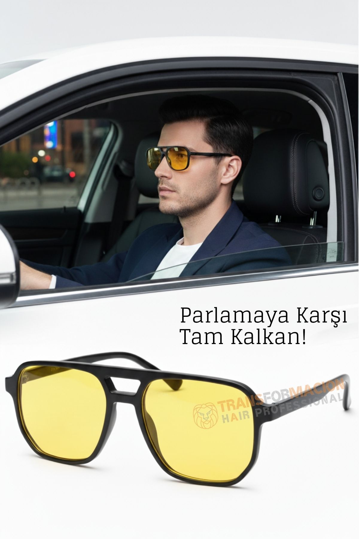 Gece Sürüş Görüş Parlama Önleyici  Gece Gözlüğü Sis Far Işık Önleyici Anti-Fog Gözlük 722325