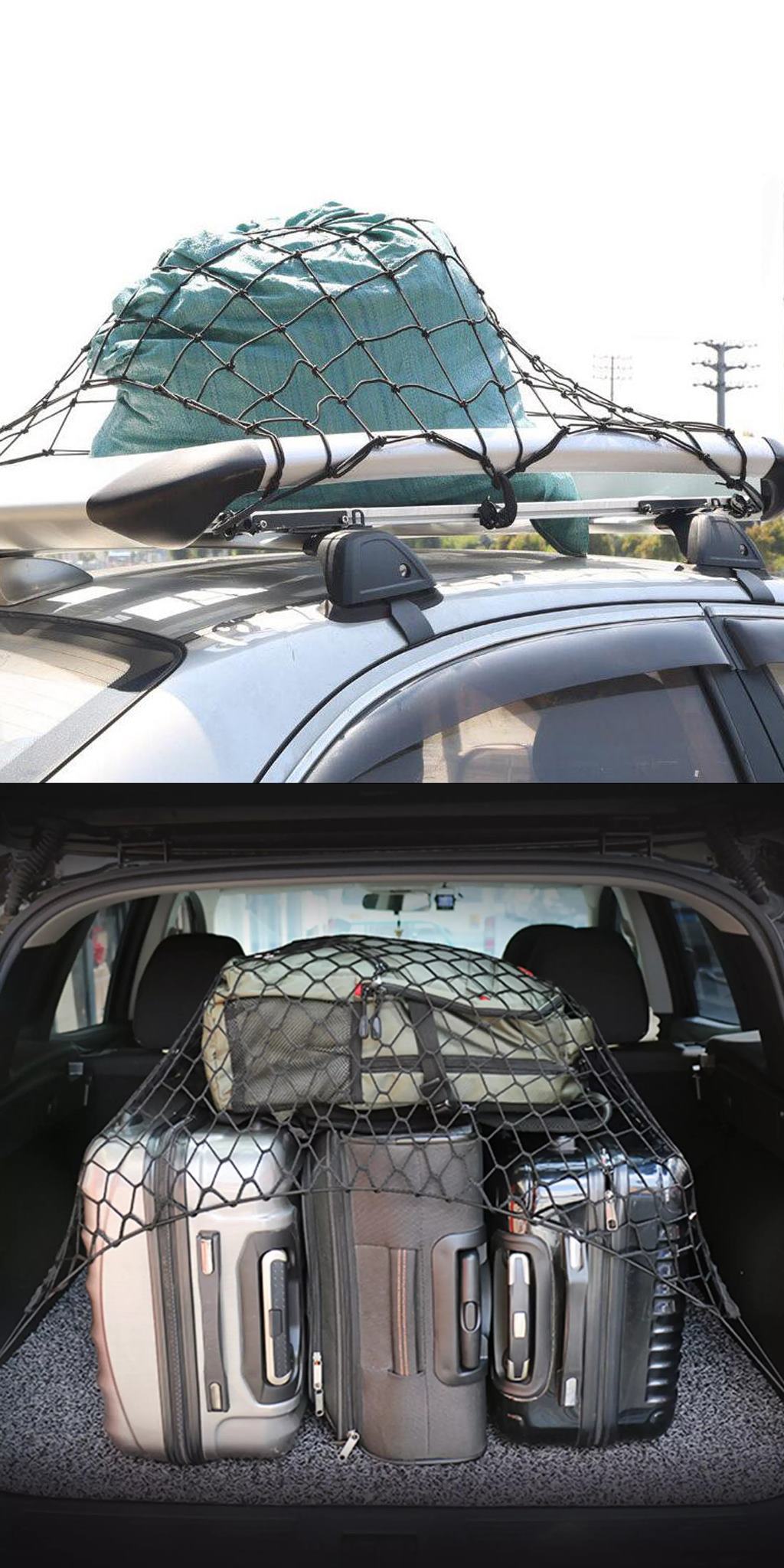 Elastik Bagaj Filesi 120x80 cm – 155x95 cm’e Kadar Genişler | Araç Üstü, Kamp ve Seyahat İçin 722327