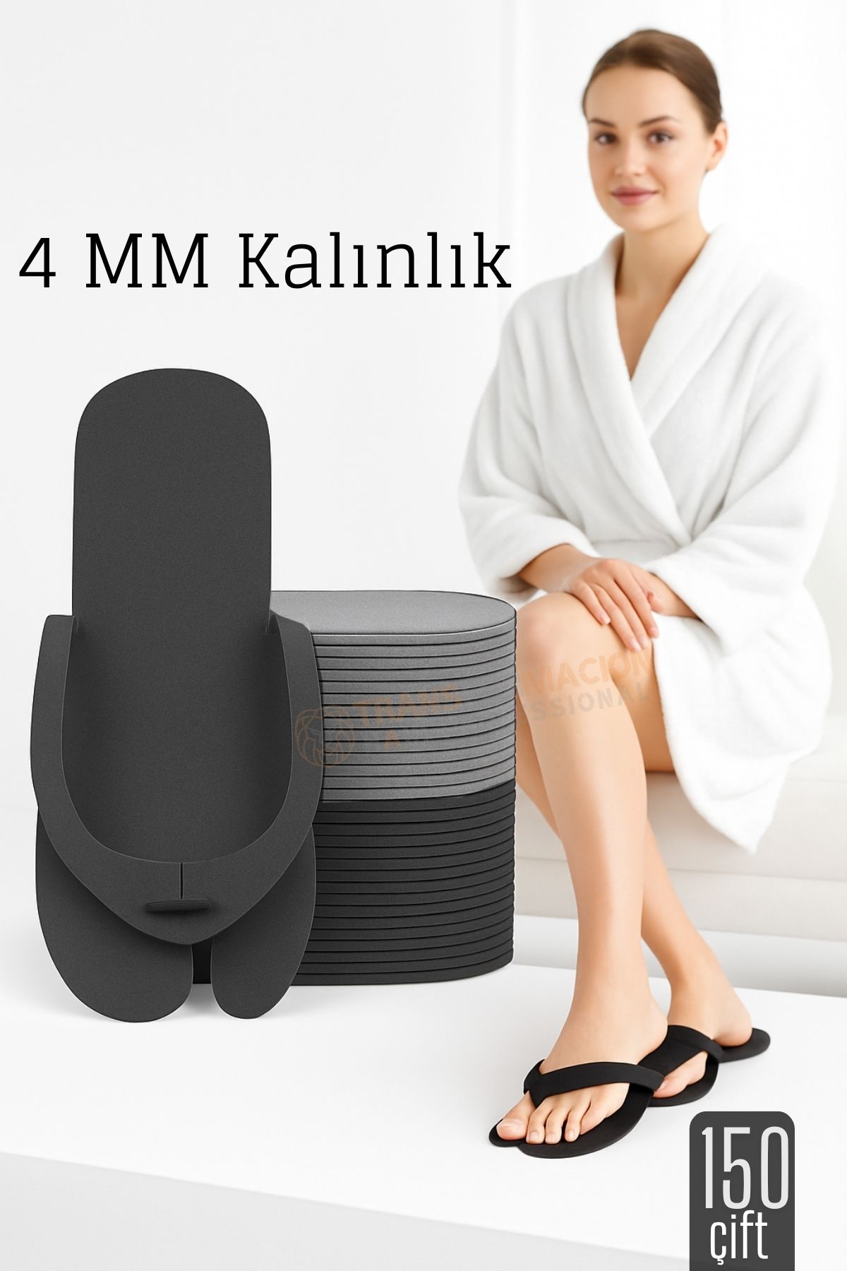 4 MM Kalın Tek Kullanımlık Spa Otel  Pedikür Terliği  150 Çift 722329