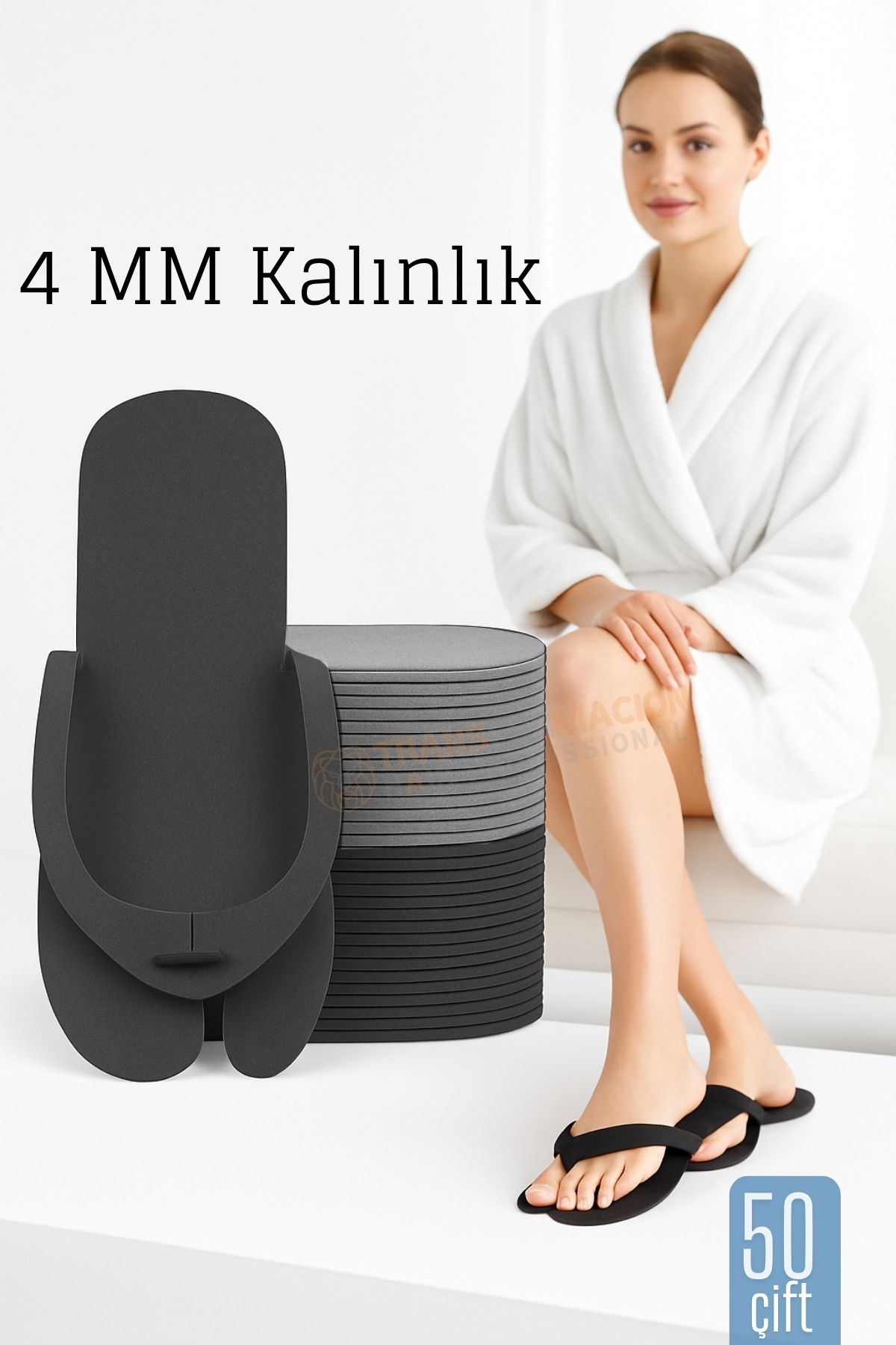 4 MM Kalın Tek Kullanımlık Spa Otel  Pedikür Terliği  50 Çift 722330