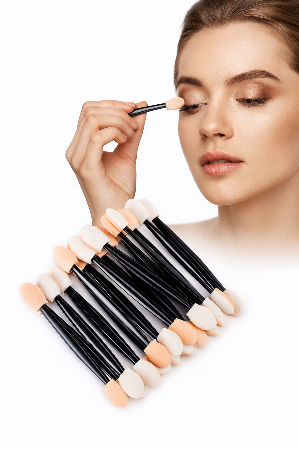 10’lu Göz Makyaj Aplikatörü Seti – Çift Uçlu, Sünger Başlıklı, Far Uygulama İçin İdeal 722335