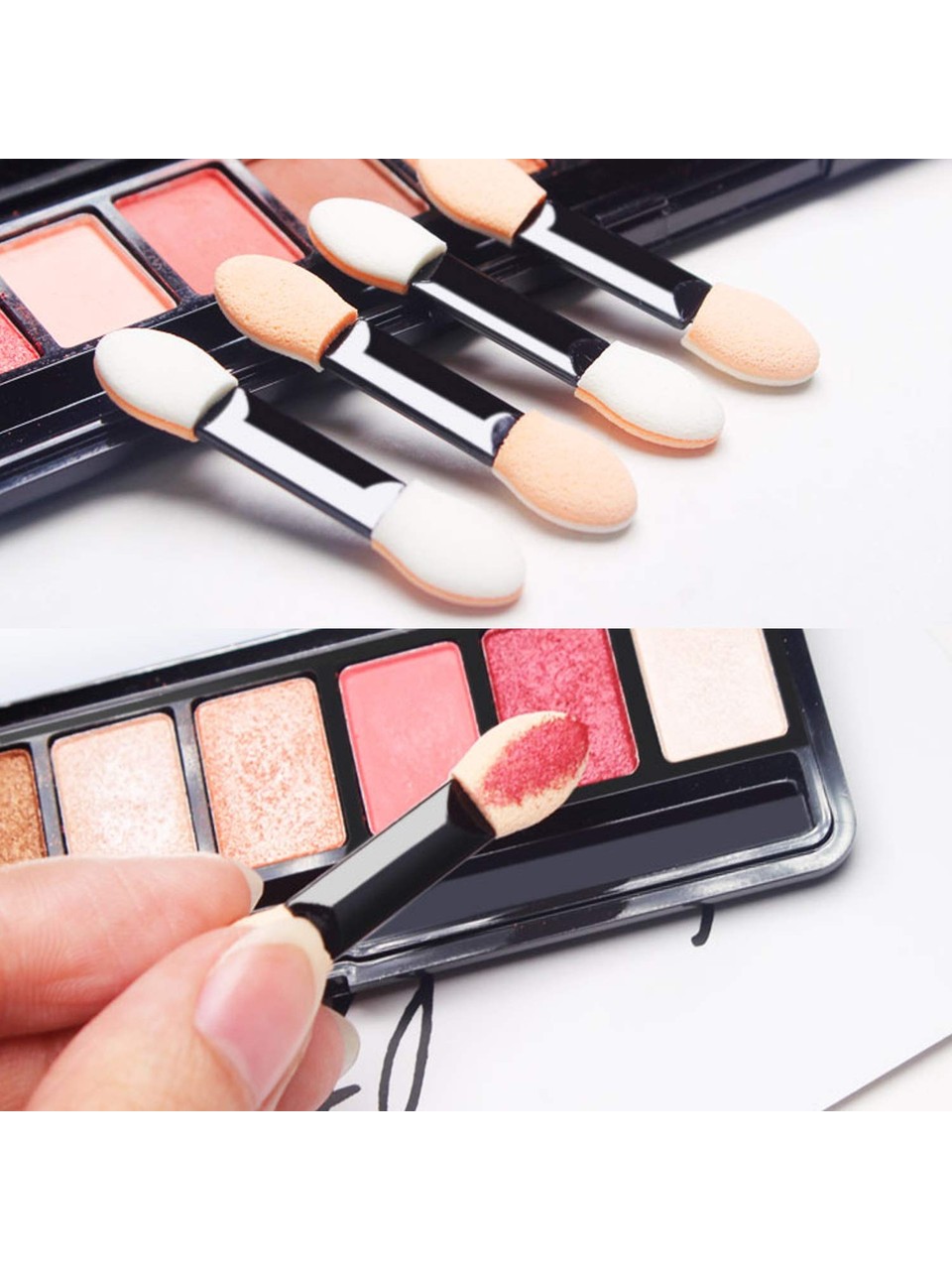 10’lu Göz Makyaj Aplikatörü Seti – Çift Uçlu, Sünger Başlıklı, Far Uygulama İçin İdeal 722335