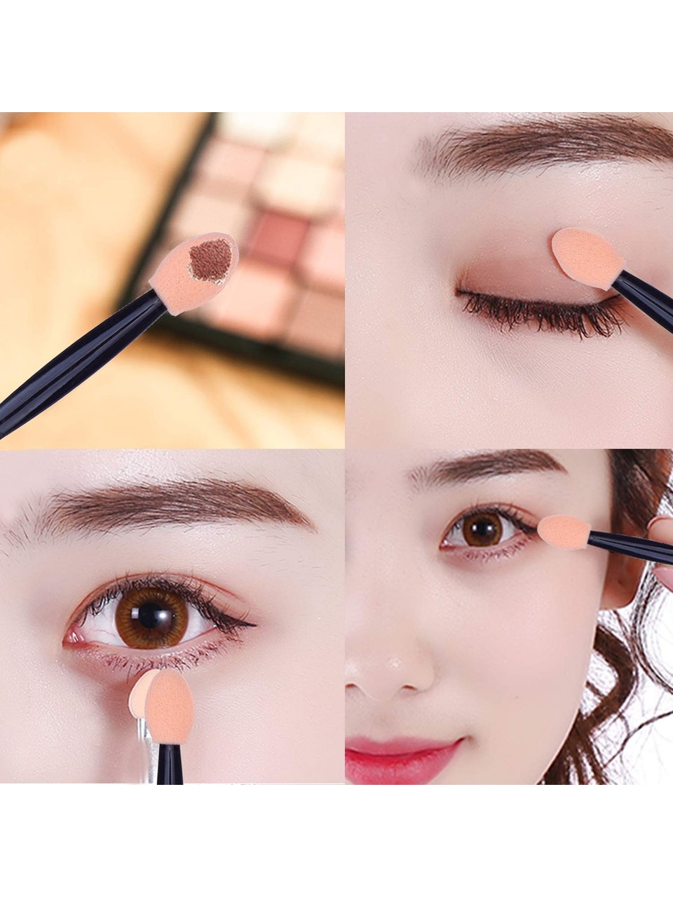 10’lu Göz Makyaj Aplikatörü Seti – Çift Uçlu, Sünger Başlıklı, Far Uygulama İçin İdeal 722335