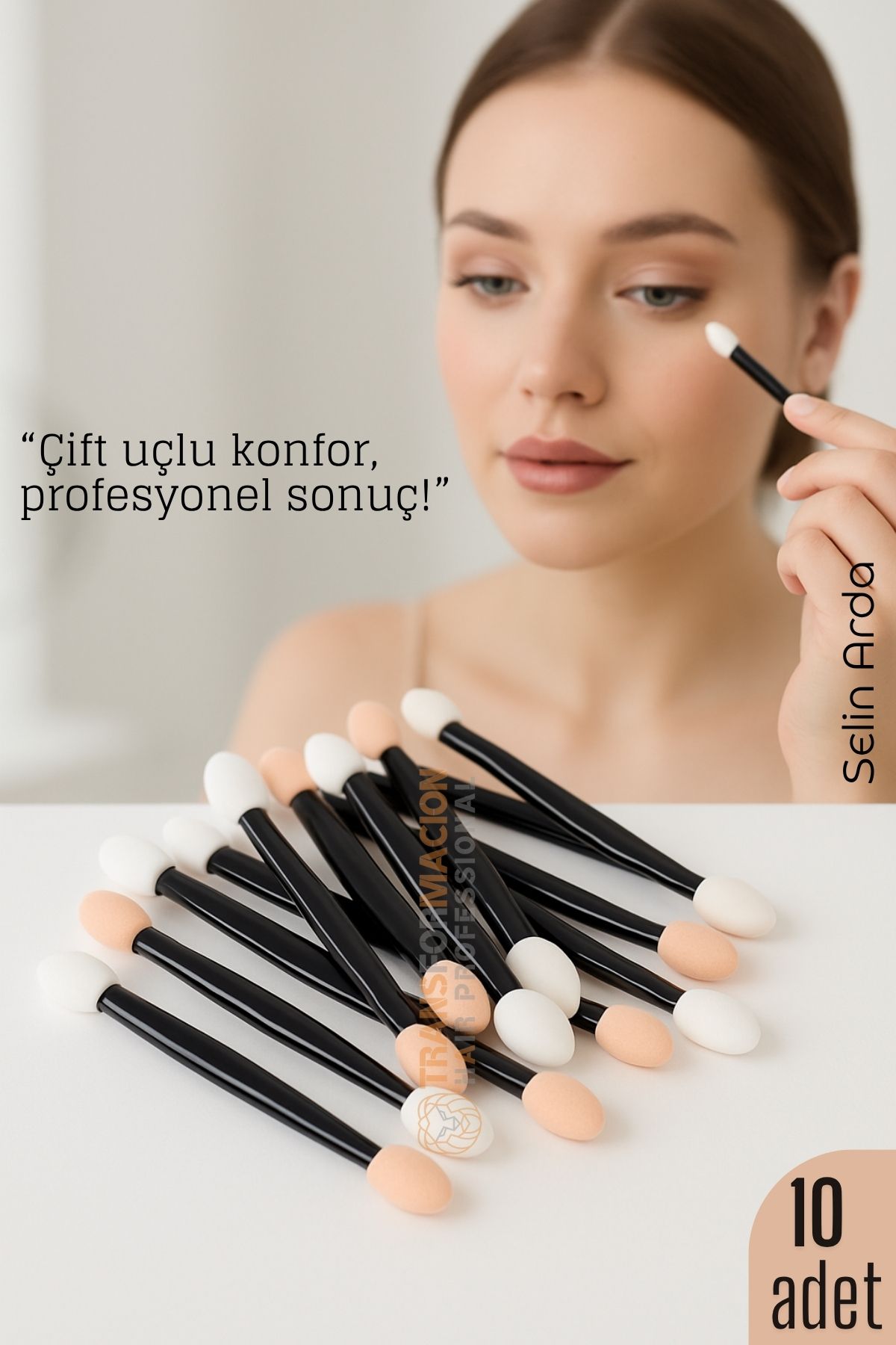 10’lu Göz Makyaj Aplikatörü Seti – Çift Uçlu, Sünger Başlıklı, Far Uygulama İçin İdeal 722335