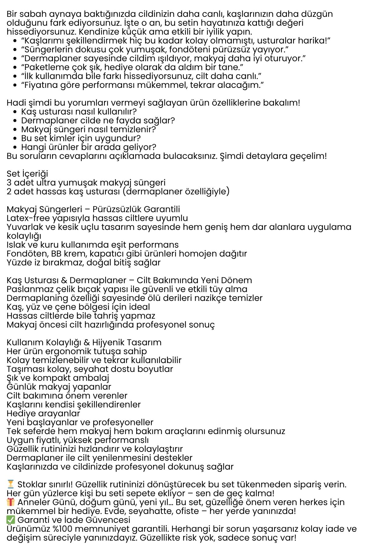 5’li Makyaj Süngeri ve Kaş Usturası Seti – Profesyonel Güzellik Araçları 722336