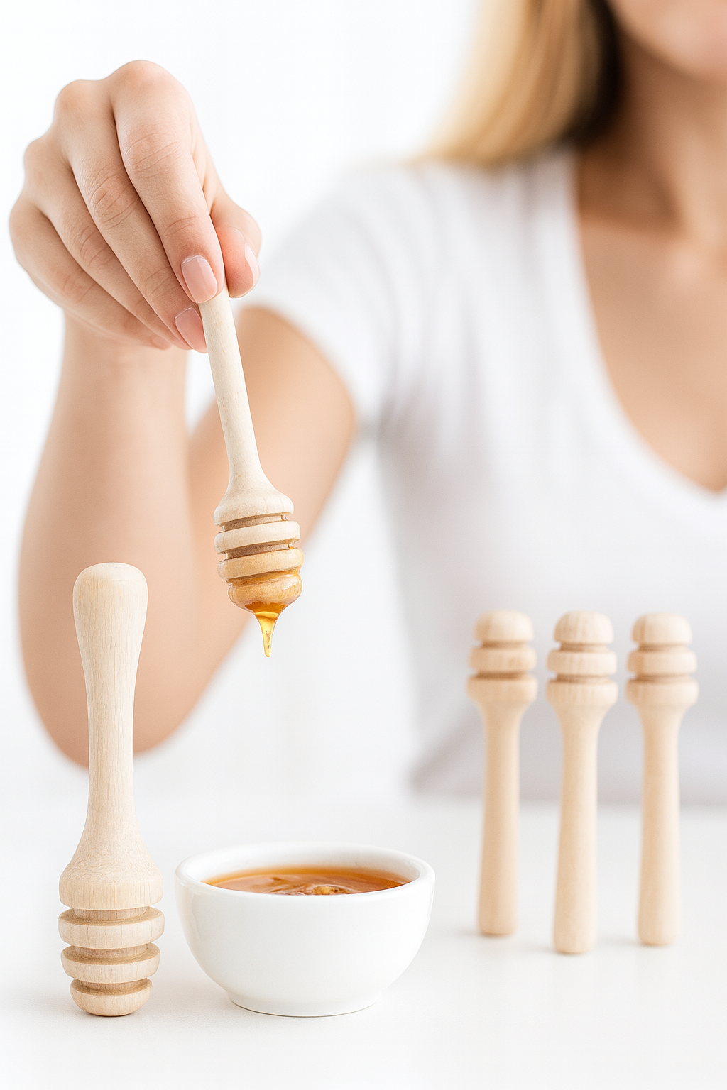 3’lü Ahşap Mini Kaşık Seti – 6.5 cm Reçel, Bal ve Sos Servisi İçin Doğal Sunum Kaşıkları 722342