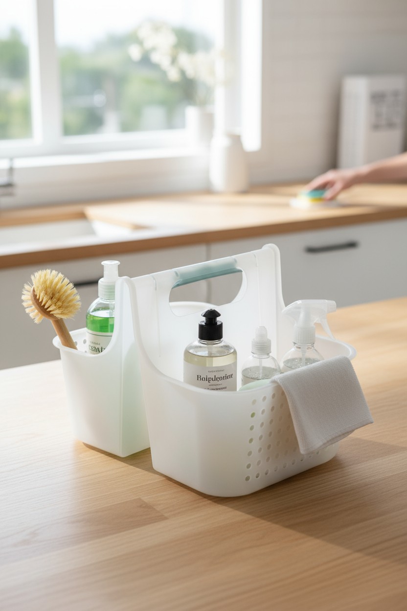 Temizlik Malzemesi Organizer Kutusu –  Çok Amaçlı Düzenleyici Sepet 722348