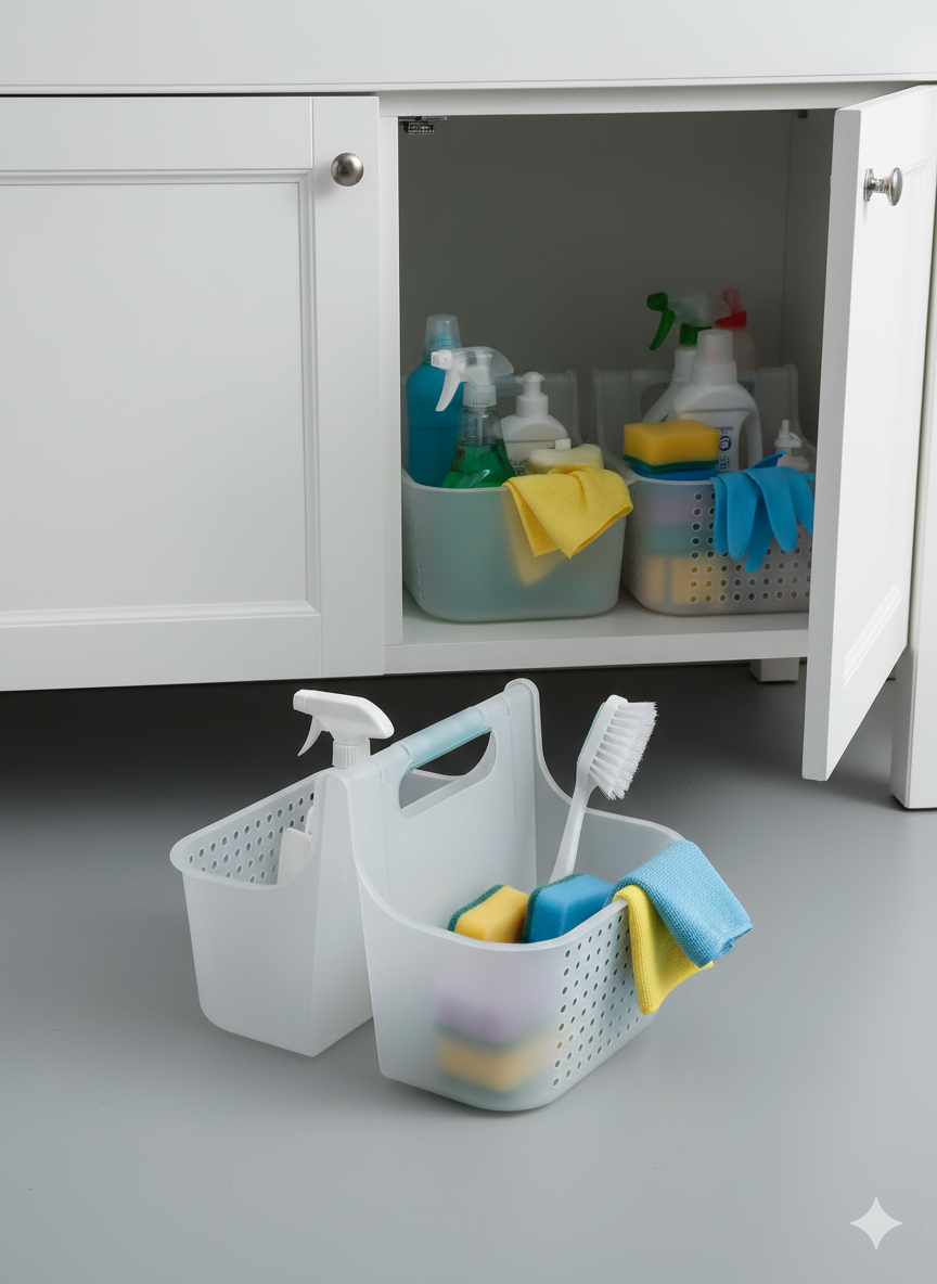Temizlik Malzemesi Organizer Kutusu –  Çok Amaçlı Düzenleyici Sepet 722348