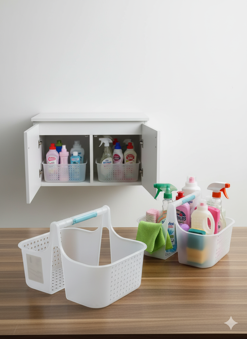 Temizlik Malzemesi Organizer Kutusu –  Çok Amaçlı Düzenleyici Sepet 722348