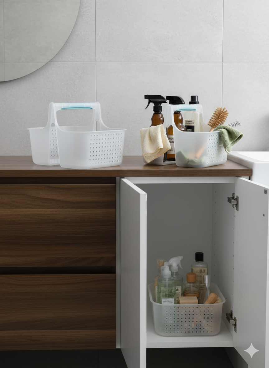 Temizlik Malzemesi Organizer Kutusu –  Çok Amaçlı Düzenleyici Sepet 722348