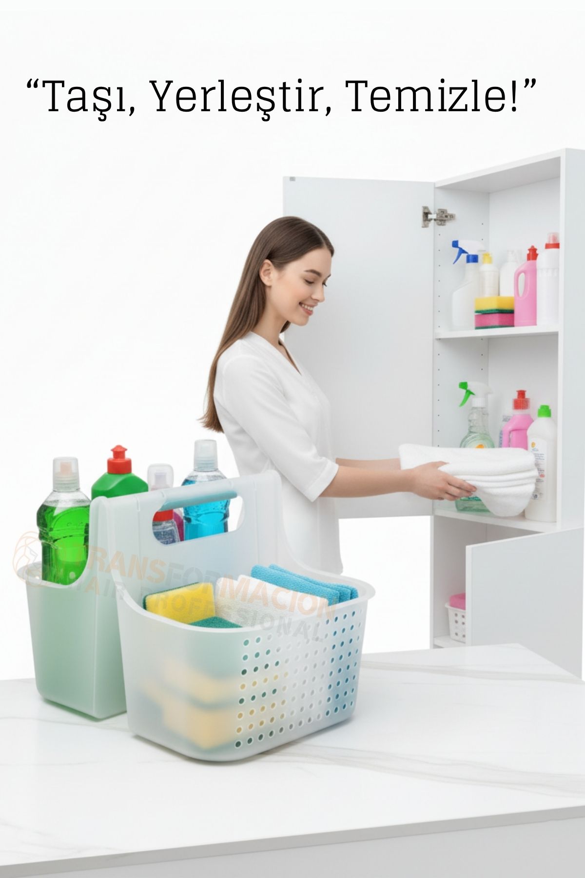 Temizlik Malzemesi Organizer Kutusu –  Çok Amaçlı Düzenleyici Sepet 722348