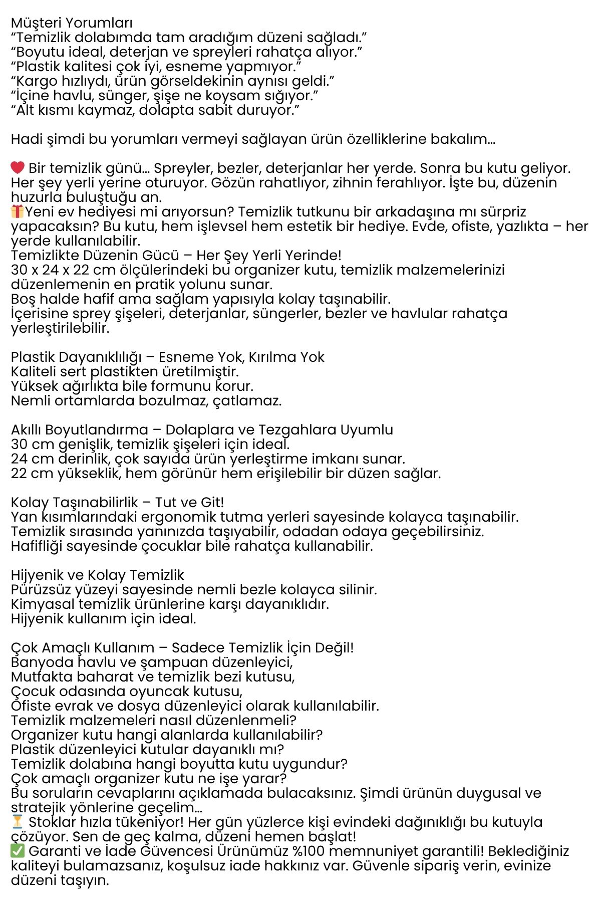 Temizlik Malzemesi Organizer Kutusu –  Çok Amaçlı Düzenleyici Sepet 722348