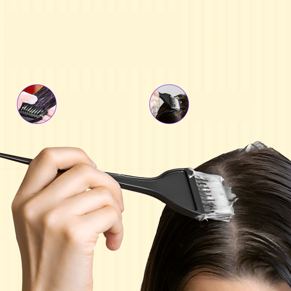 Saç Boyama Seti 3’lü ve Saç Boya Sıyırıcı Tarak, Seti Fırça, Boya Kabı ile Profesyonel Uygulama Kolaylığı 722366