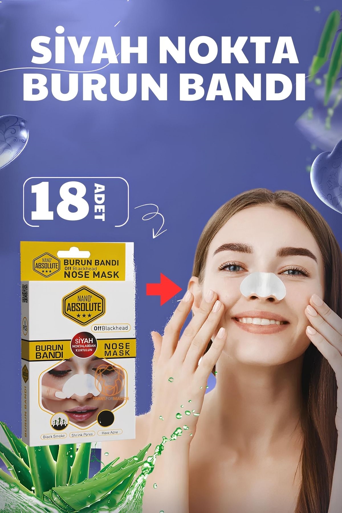 Siyah Nokta Temizleyici Burun Bandı – Derinlemesine Gözenek Arındırıcı  18 li PAKET 719154