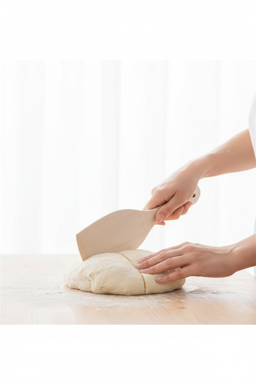 Ahşap Hamur Spatulası 21x9,5 cm – Doğal, Ergonomik ve Çok Amaçlı Mutfak Yardımcısı 717906