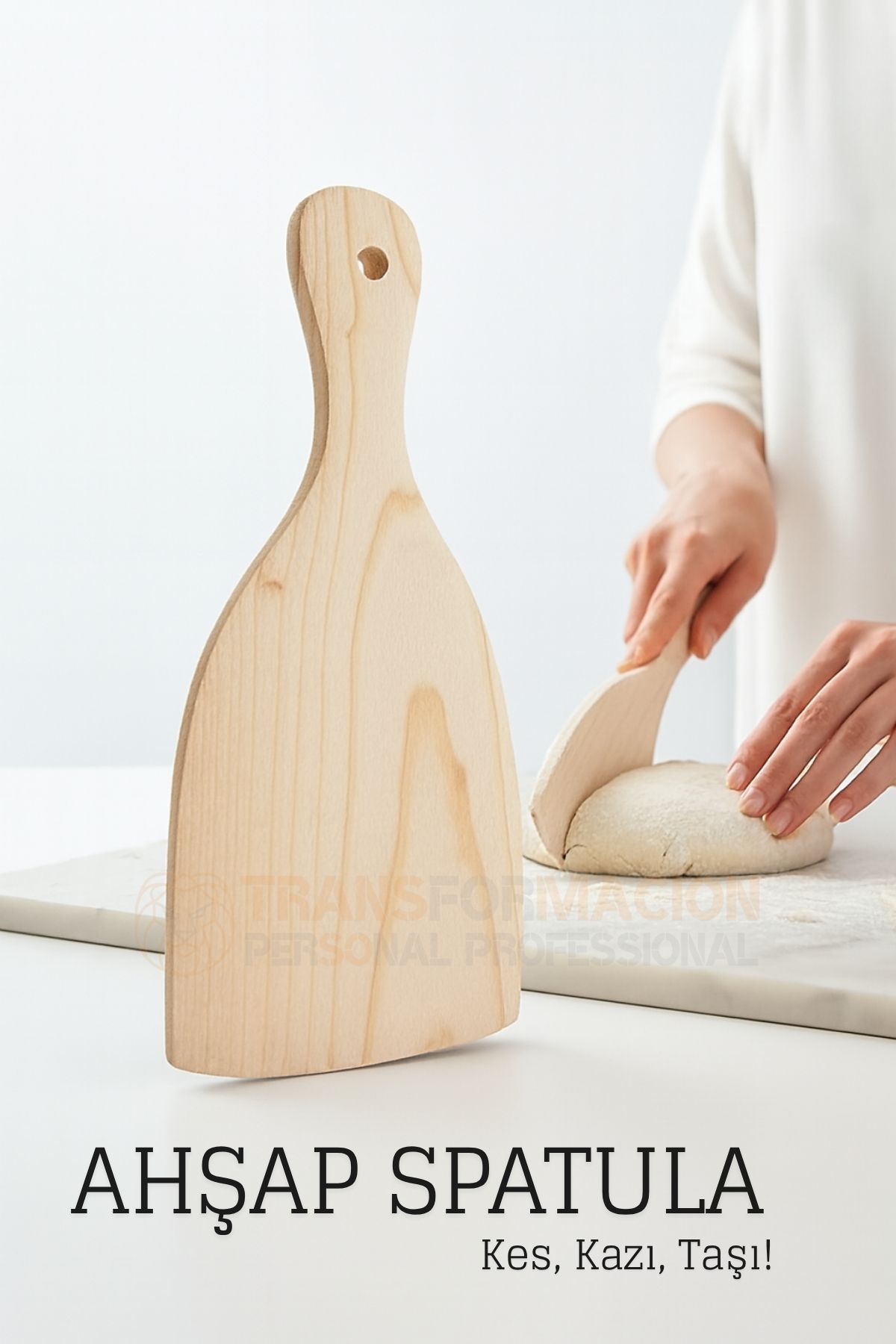 Ahşap Hamur Spatulası 21x9,5 cm – Doğal, Ergonomik ve Çok Amaçlı Mutfak Yardımcısı 717906