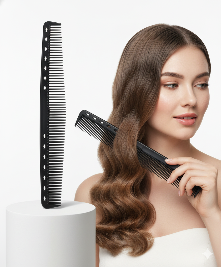 Kuaför Saç Kesim Tarağı - Profesyonel Üçgen Tasarım Berber Kesim Tarağı 722384