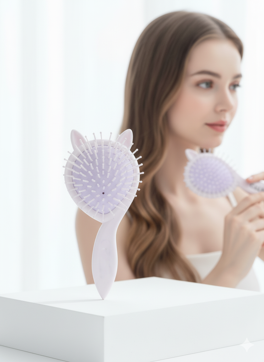 Doğal Antistatik Hava Yastıklı Saç Fırçası - Dolaşık Saç Açıcı Tarak 722385