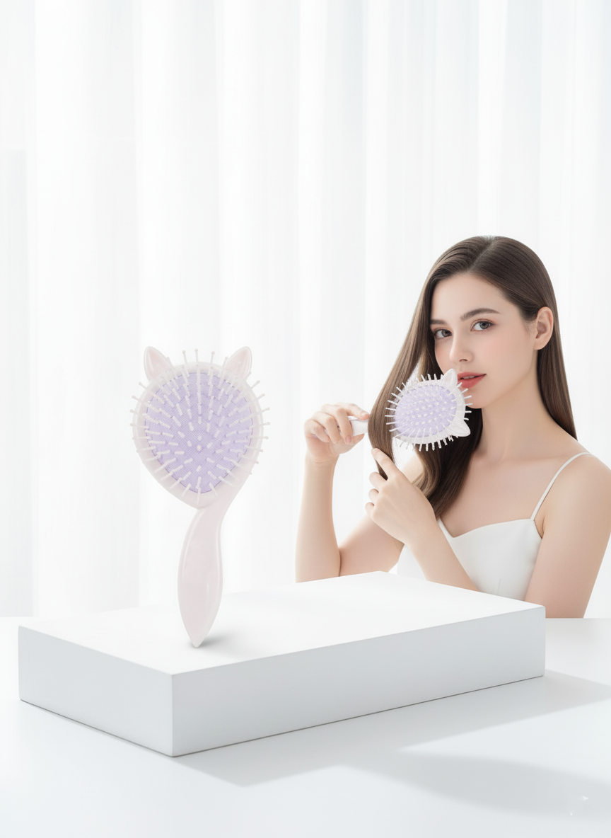 Doğal Antistatik Hava Yastıklı Saç Fırçası - Dolaşık Saç Açıcı Tarak 722385