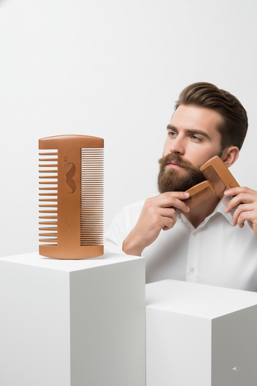 Ahşap Sakal ve Bıyık Tarağı – Antistatik Şimşir Tarak  722388