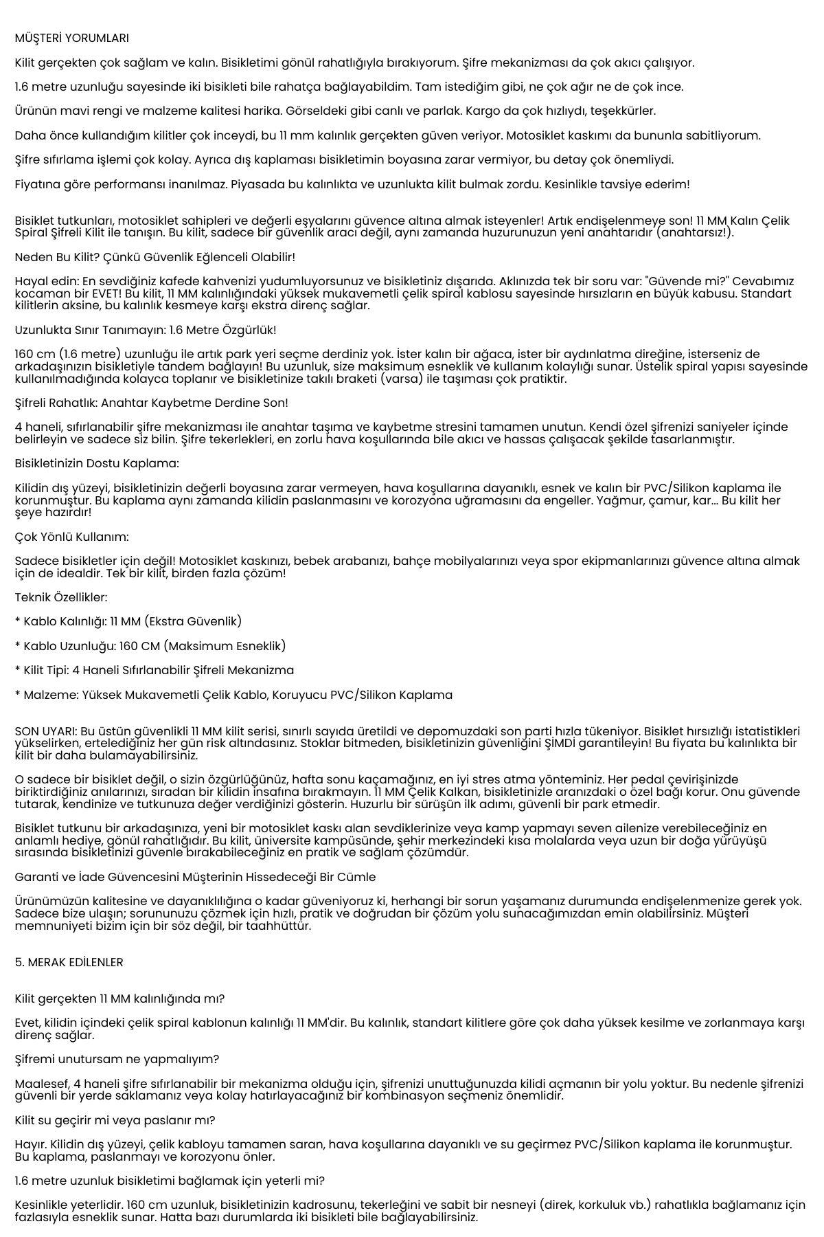 Şifreli Bisiklet Kilidi Scooter Motosiklet Kilidi - Anahtarsız Güvenlik Çelik Kablo 722393