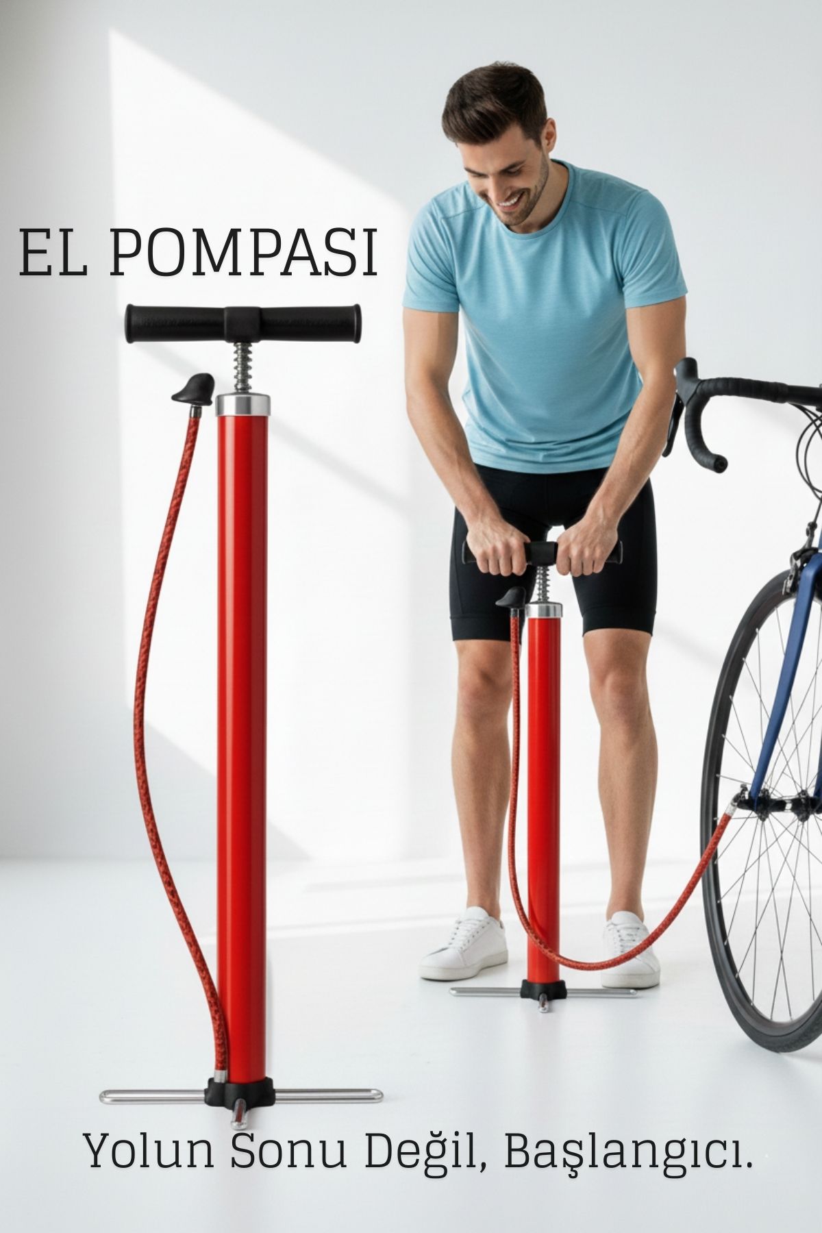 El Pompası Bisiklet Scooter Motosiklet Lastik Şişirici Profesyonel Şişirme 722394