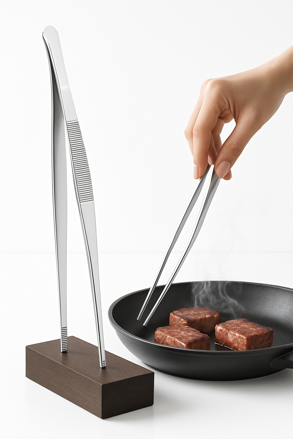 Paslanmaz Çelik Şef Cımbızı 30 cm – Mutfak Maşası Kızartma Maşası 722401