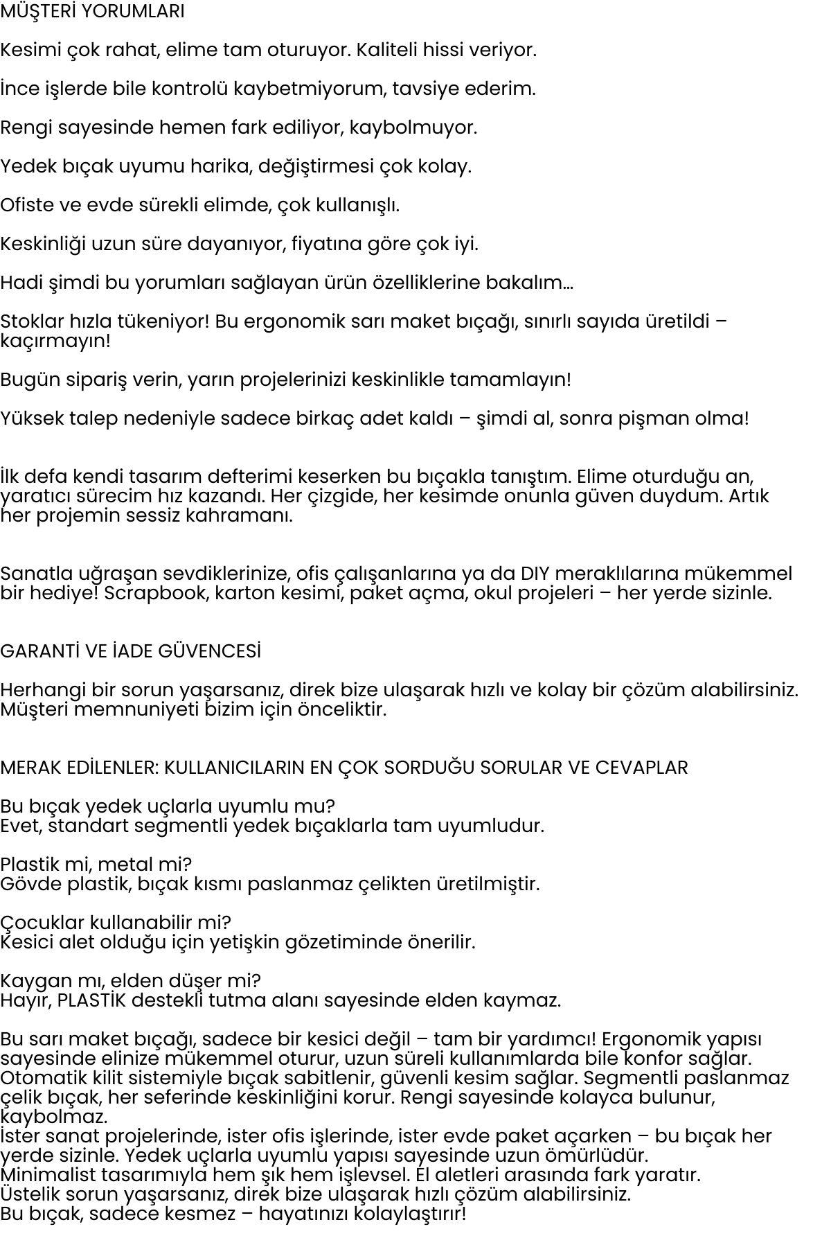 Ergonomik Maket Bıçağı - Büyük Boy Maket Bıçağı 722407