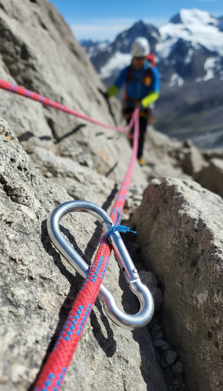 Çelik Yan Açılır Karabina - 6 mm Kamp, Tırmanış ve Günlük Kullanım İçin Güvenli Kilit  722410