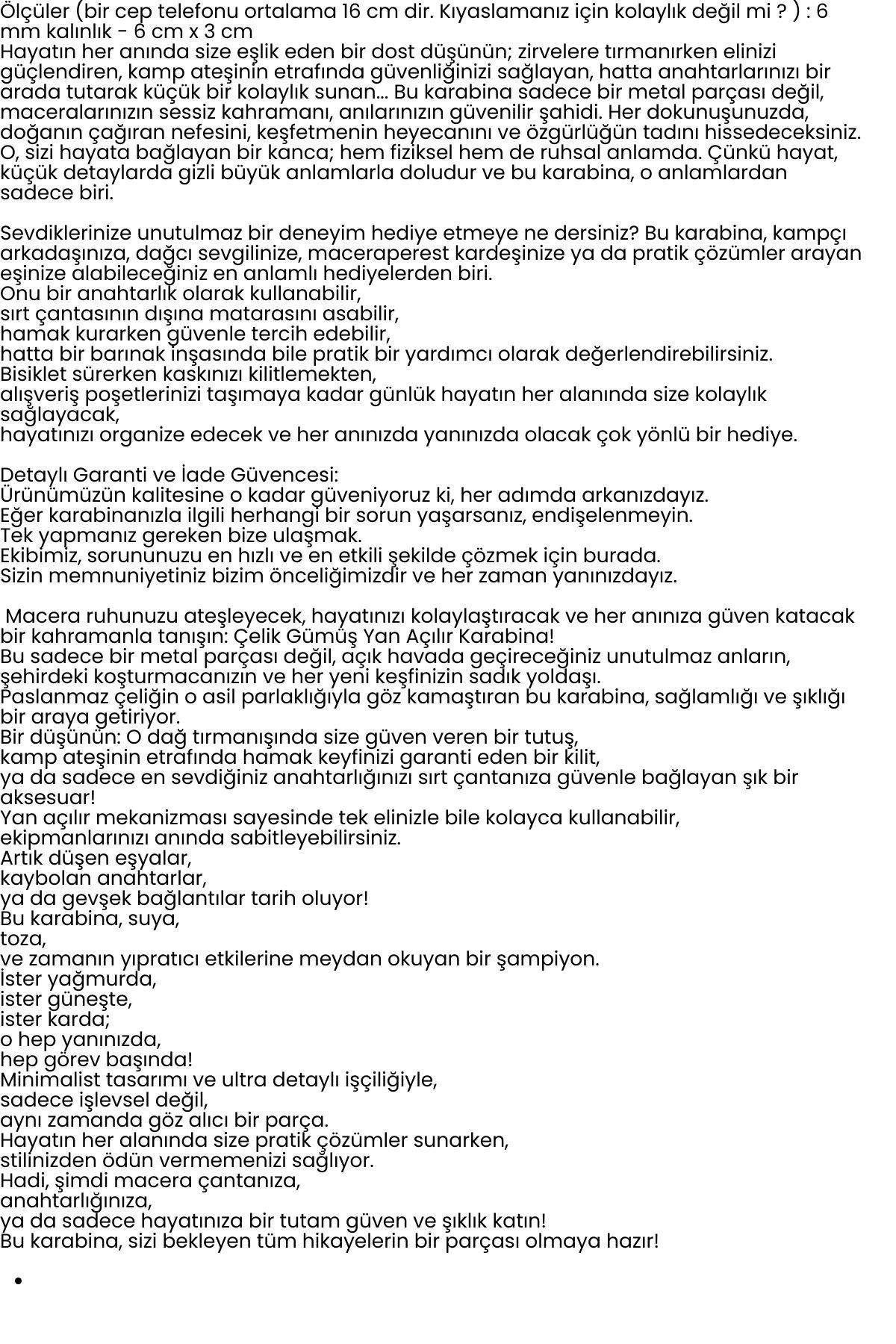 Çelik Yan Açılır 10 LU Karabina - 6 mm Kamp, Tırmanış ve Günlük Kullanım İçin Güvenli Kilit  722412