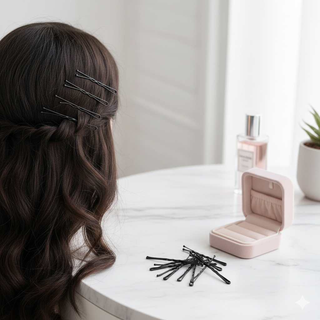 150’li Siyah Metal Tel Toka Seti – Profesyonel Saç Şekillendirme İçin 722416