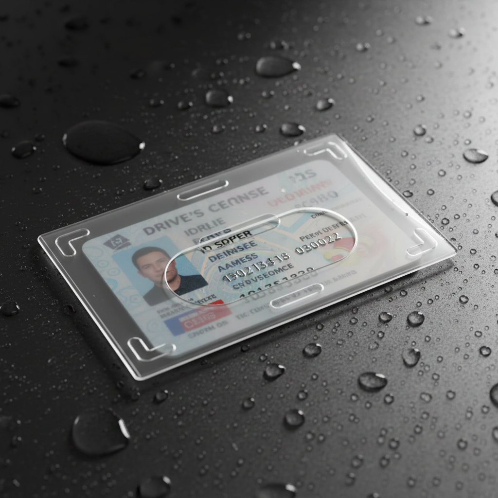  PVC Kartlık – Ehliyet, Kimlik, Kredi Kartı Koruyucu Şeffaf Plastik Kılıf 722420