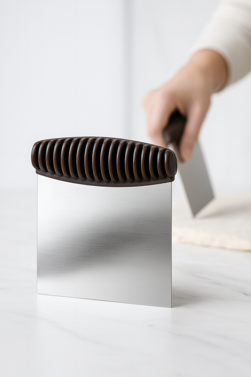 Hamur Kesme ve Şekillendirme Spatulası Paslanmaz Çelik – 12x10,5 cm  722423