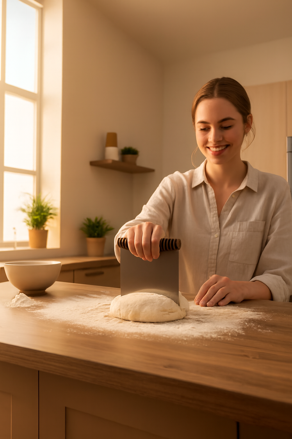 Hamur Kesme ve Şekillendirme Spatulası Paslanmaz Çelik – 12x10,5 cm  722423