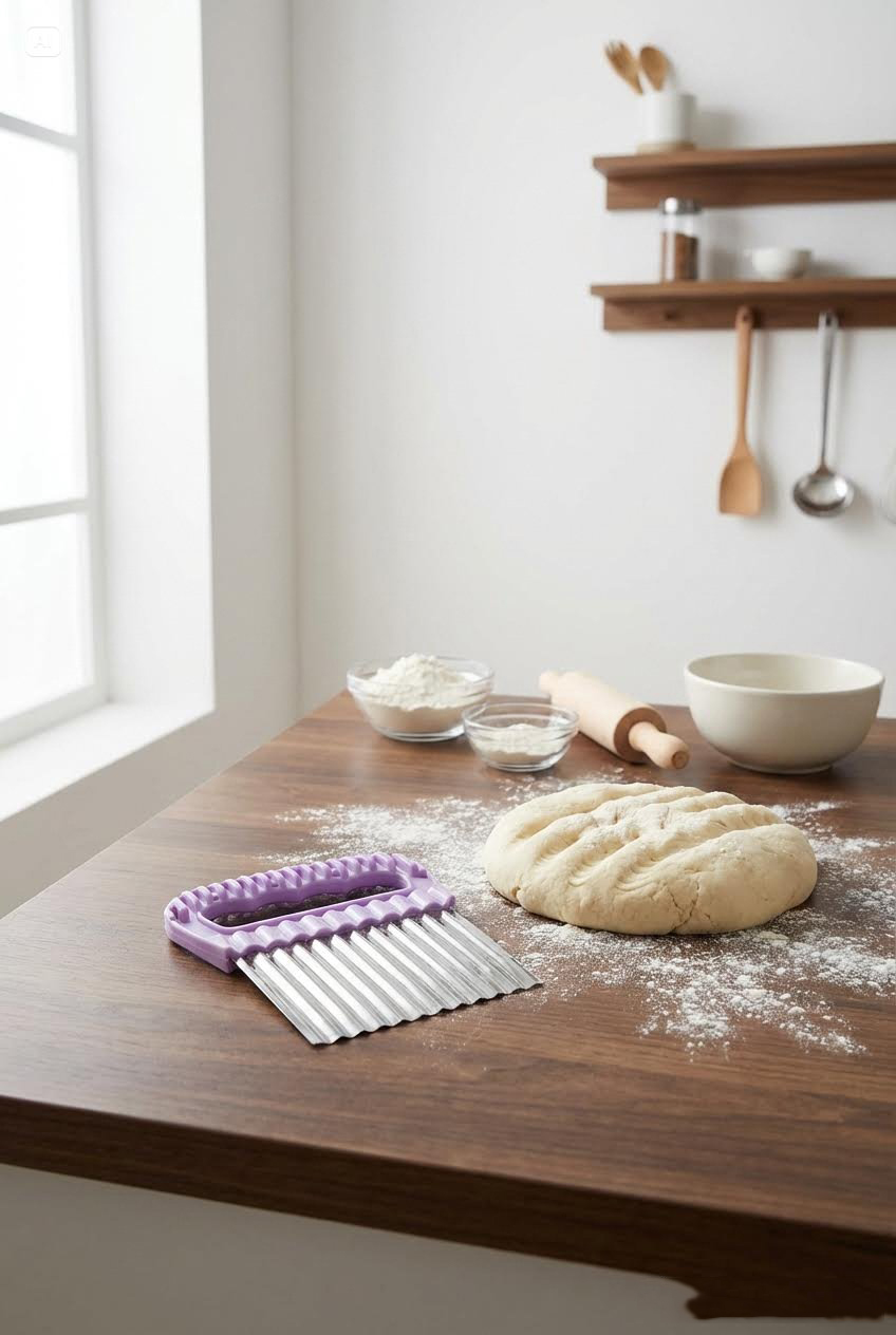 Şekilli Pratik Cips Dilimleyici Paslanmaz Çelik  – 9x13 cm 722424